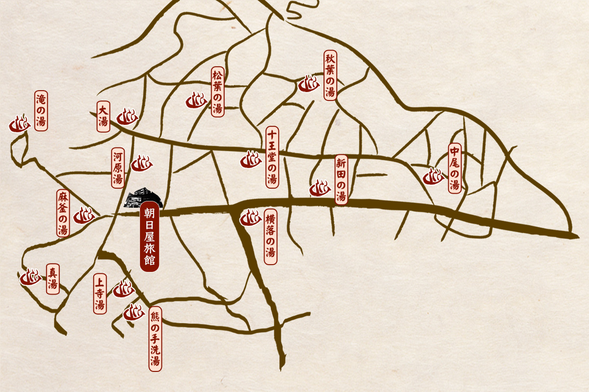 野沢温泉外湯めぐりMAP